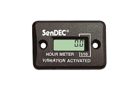 Vibration Hour Meter, Battery. Pwd, Surface Mount, No wire Hookup